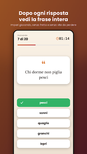 Proverbi e Frasi Famose Quiz Screenshot 3