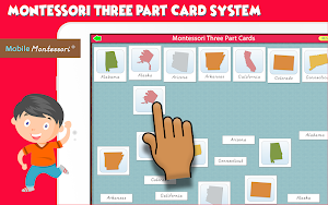 Montessori Three Part Cards - United States Screenshot 0