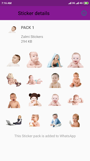 Cute Babies  Stickers for WhatsApp - Funny Sticker Screenshot 1