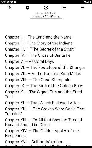 Book, History of California Screenshot 2