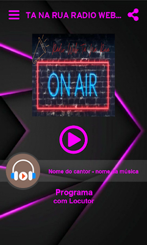 Tá Na Rua Rádio Web Screenshot 1
