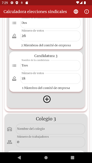 Cálculos elecciones sindicales Screenshot 3