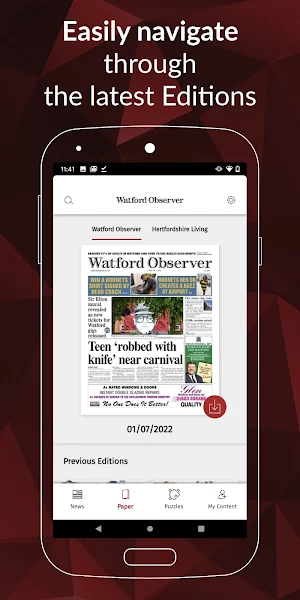 Watford Observer Screenshot 1