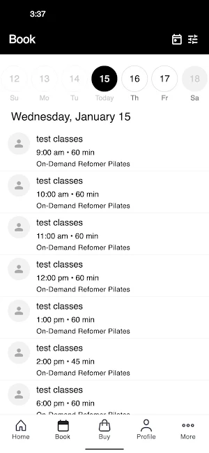 Pasco Pilates Screenshot 2