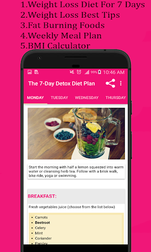 Detox diet plan:Lose fat fast Screenshot 2