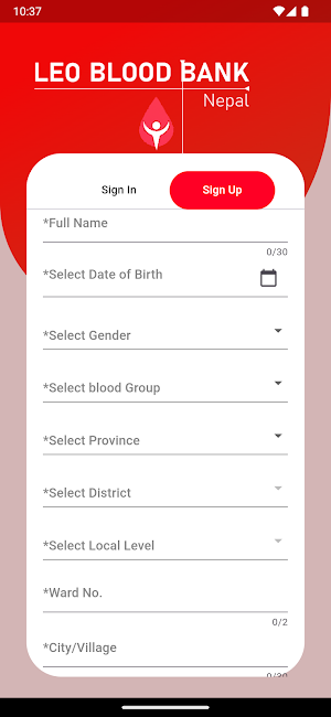 Leo Blood Bank Nepal Screenshot 2