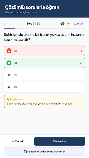 Ehliyet Sınavı Çıkmış Sorular Screenshot 1