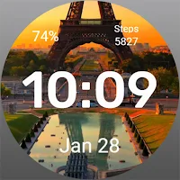 Watch Face sunset in Paris