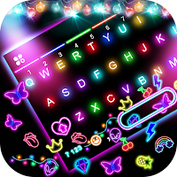 LED Lights Gravity Keyboard Background