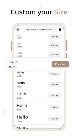 Big Font Size : Enlarge Font Screenshot 1