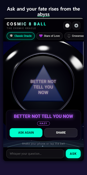 Cosmic 8 Ball - Fortune Teller Screenshot 1