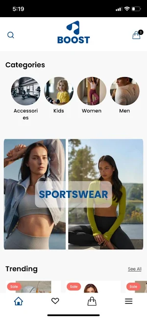 Boost Sportswear Screenshot 0
