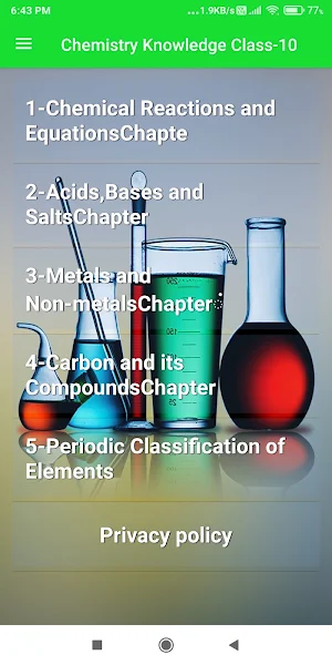 Chemistry Knowledge Class-10 Screenshot 1