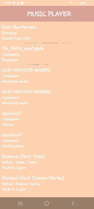 Music Player Screenshot 1