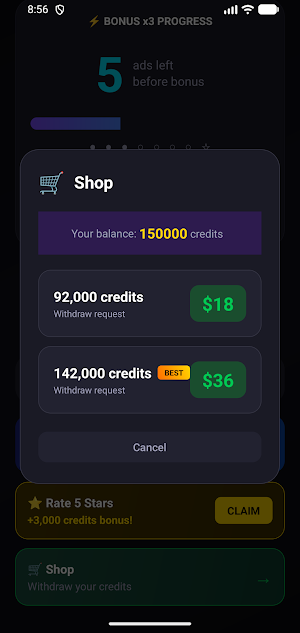 Ad Reward Screenshot 2