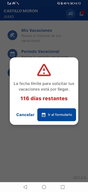 MCP - Vacaciones Screenshot 2