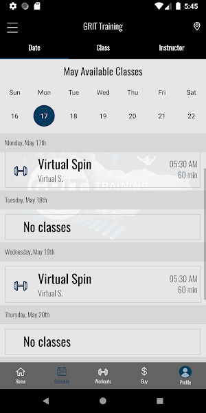 GRIT Training Screenshot 2