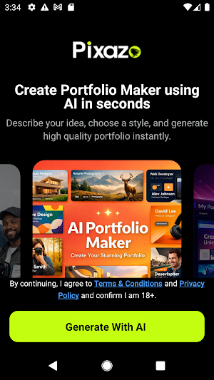 AI Portfolio Maker - Pixazo Screenshot 0