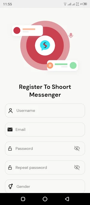 Shoort Messenger Screenshot 1