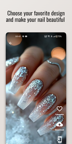 Shiny Silvers Nail Art Design Screenshot 2