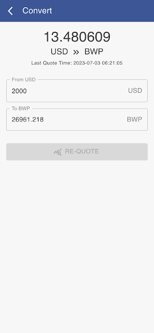 USD to Pula Screenshot 2