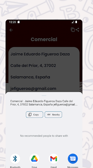 Cartas de presentación Ejemplo Screenshot 3