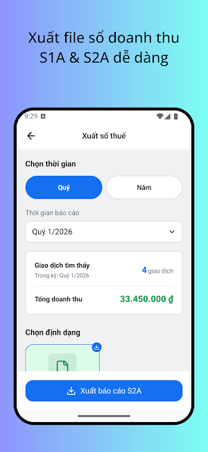 Kê khai doanh thu HKD Screenshot 2