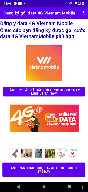 Đăng ký 4G Vietnam Mobile Screenshot 0