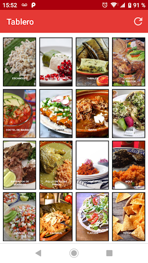 Mexican Food - Bingo Screenshot 0