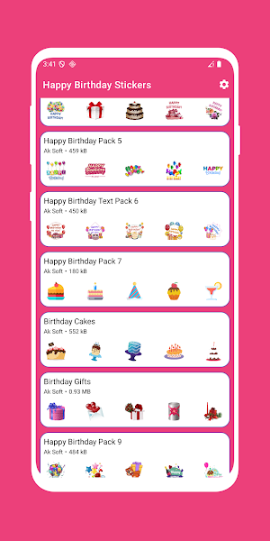 Happy Birthday Stickers Screenshot 1