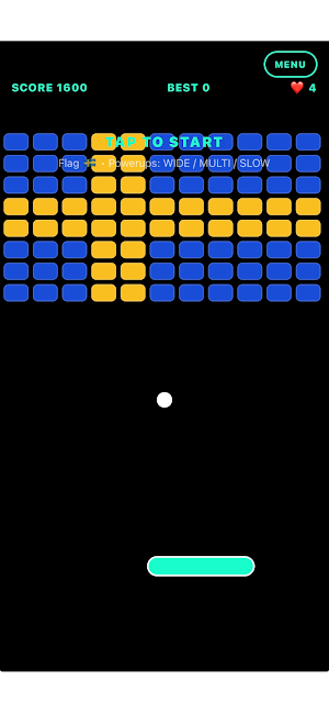 Neon-Breakout : Flags Screenshot 2