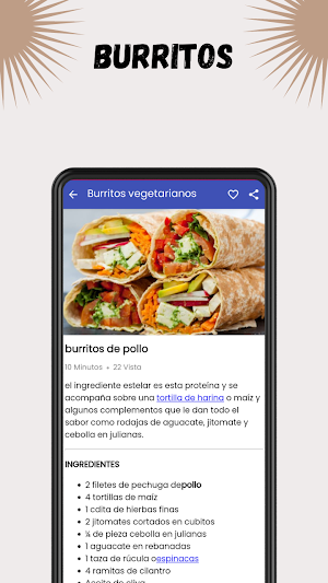 Recetas De Burritos Screenshot 2