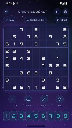 Orion Sudoku Screenshot 1