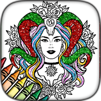 Zodiac Signs Glitter Coloring