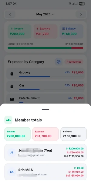 Family Spending Tracker Screenshot 3