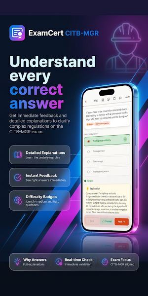 CITB HS&E Prep 2026 ® ExamCert Screenshot 1