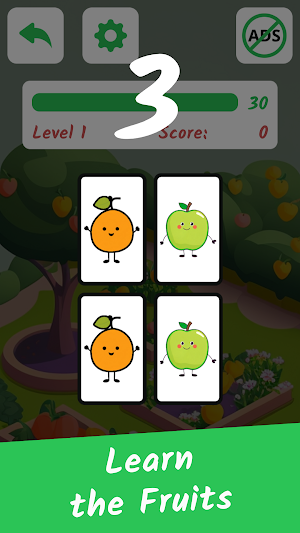 Kids Memory Game: Fruits Screenshot 0