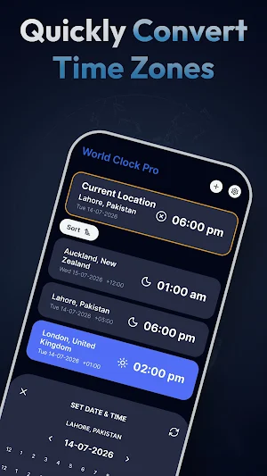 World clock: All country times Screenshot 2