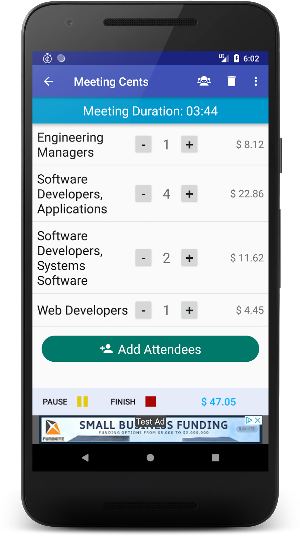 Meeting Cents Screenshot 2