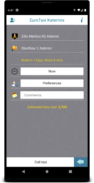 EuroTaxi Κατερίνης Screenshot 3