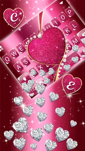 Lux Heart Gravity Keyboard Background Screenshot 1