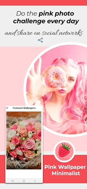 Pink Wallpaper Minimalist Screenshot 1
