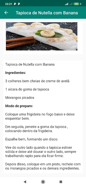 Receitas Tapioca Screenshot 2