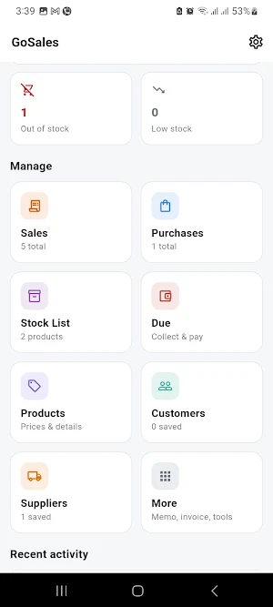 GoSales - Your Sales Manager Screenshot 1