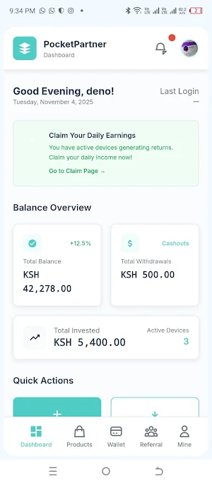 pocketpartner Screenshot 1