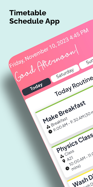 Timetable - Schedule App Screenshot 0