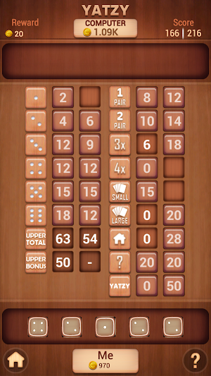Yatzy Classic Dice Board game Screenshot 3