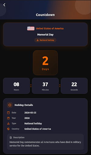 Holidays Screenshot 1