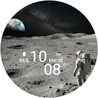 Astronait And Moon