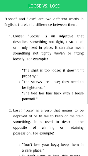 Common Mistakes in English Screenshot 2